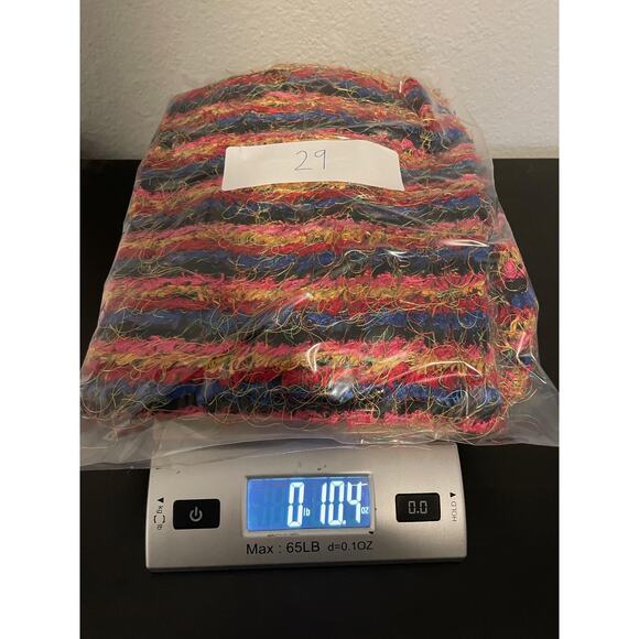 Cache Sweater Womens Large Multicolor Fuzzy Stripe Mock Neck Pullover Made USA - Picture 7 of 7